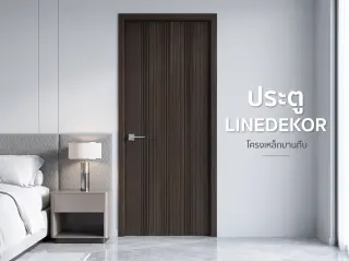 ประตู LINEDEKOR (โครงเหล็กบานทึบ) 1