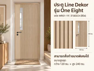 ประตู LINEDEKOR (แบบมีช่องกระจก) 2